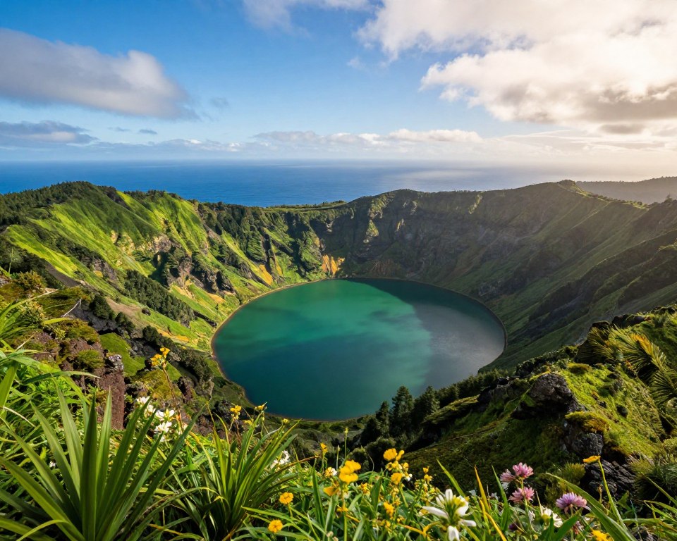 Caldeirão Krater auf Corvo