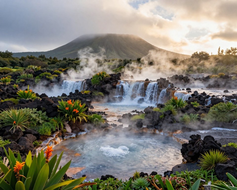 Vulkanische Quellen auf den Azoren